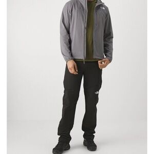 The North Face Apex Bionic Full Zip Softshell Windwall Grey Jacket Sz S Men